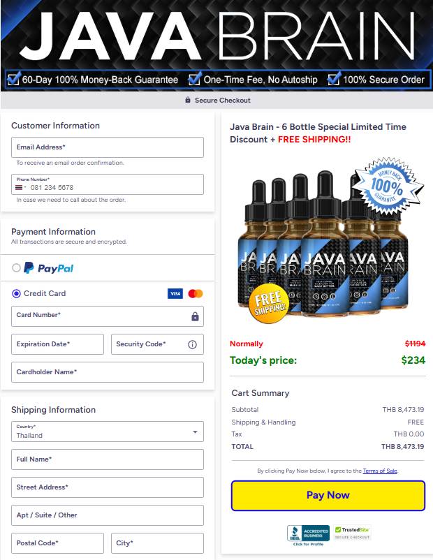 Java Brain Coffee Official Website Secure Order Page